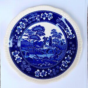 Spode Blue Tower Blue and White Ceramic Plate Reproduction